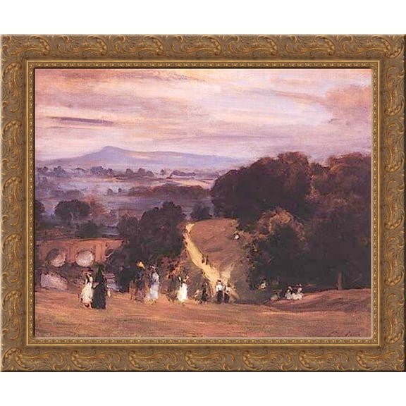 Ludlow Walks 24x20 Gold Ornate Wood Framed Canvas Art by Philip Wilson Steer