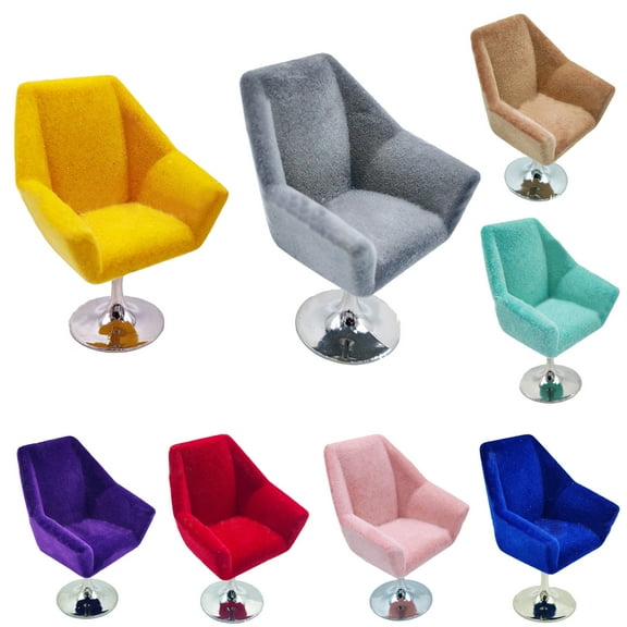 Ludlz 1:12 Dollhouse Miniature Armchair Furniture Soft Sofa Chair Home Bedroom Furniture for Dolls House Room Bed Room Action Figures Accessory