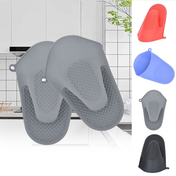 Ludlz 1 Pc Thickened Anti-scalding Oven Mitt Silicone Household Kitchen Silicone Microwave Mitten Baking Accessories