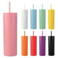 thumbnail image 1 of Ludlz 1 Set 16OZ Straw Cup Large Capacity Matte Cup Body Good Sealing Leak-proof with Lid Milk Coffee Juice Mug Drinking Straight Cup Home Supply, 1 of 8