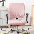 thumbnail image 1 of Ludlz 1 Set Chair Cover Simple Style Anti-slip Durable Soft Elastic Universal Dustproof Split Design Office Computer Armchair Slipcover for Hotel, 1 of 8