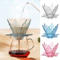 thumbnail image 1 of Ludlz 1 Set Coffee Filter Cup Collapsible Reusable Coffee Dripper Snowflake Shape Design Coffee Filter Cone Home Supply, 1 of 8