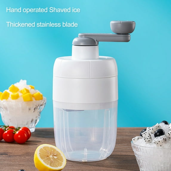 Ludlz 1 Set Manual Shaving Machine with Mold Sharp Blade Effortlessly Crush Ice Rotary Grinding Ice Crusher for Kitchen