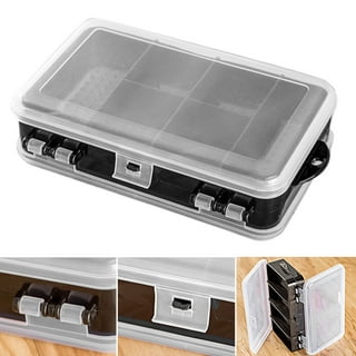 Qualsen 4 Pack Plastic Compartment Box with Adjustable Dividers Craft  Tackle Organizer Storage Containers Box 15 Grid (4 Colors)