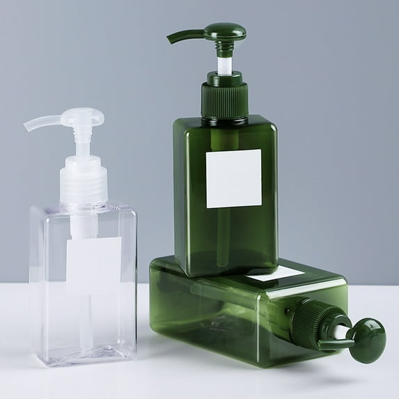 Ludlz 100/150/250ml Wash Shower Soap Dispensers-Refillable Empty PET Plastic Pump Bottle Shower Containers-Printed Design-Waterproof, Rust-Free, Clog-Free, Drip-Free