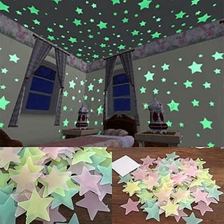 Glow in The Dark Stars,Glowing Stars and Moon Wall Decals, 1088 Pcs Ceiling  Stars Glow in The Dark Kids Wall Decors, Perfect for Kids Nursery Bedroom  Living Room 