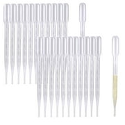 Ludlz 100Pcs 0.2ml Graduated Dropper Disposable Clear Plastic Liquid Transfer Pipettes Thin Plastic Transfer Pipettes Disposable Eye Dropper for Essential Oils