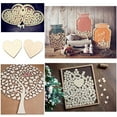 thumbnail image 1 of Ludlz 100Pcs Wooden Love Heart Shape Embellishment Plaques Wedding Craft 20/30/40mm, 1 of 7