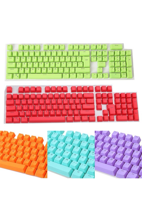 106Keys PBT Solid Color Backlight Keycaps Replacement for for Cherry/Kailh/Gateron/Outemu Switch Mechanical Keyboards