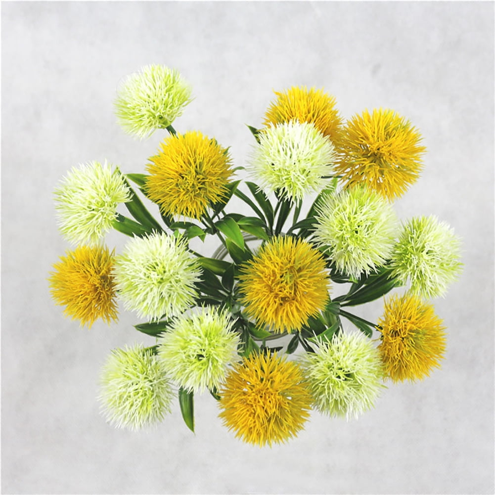 Ludlz 10Pcs Artificial Dandelion Flowers, Fake Flowers Silk Plastic