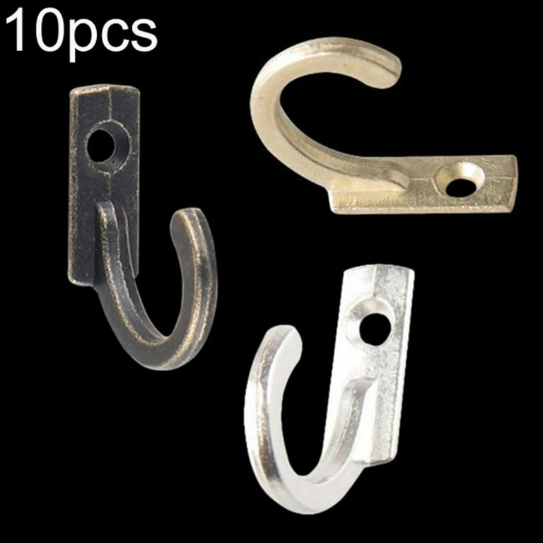 Ludlz 10pcs Vintage Bronze Wall Mounted Single Hook Hangers Oor Hooks,Wall Hooks Hooks for Hanging Screws for Jewelry, Keys, Hats and Other Small