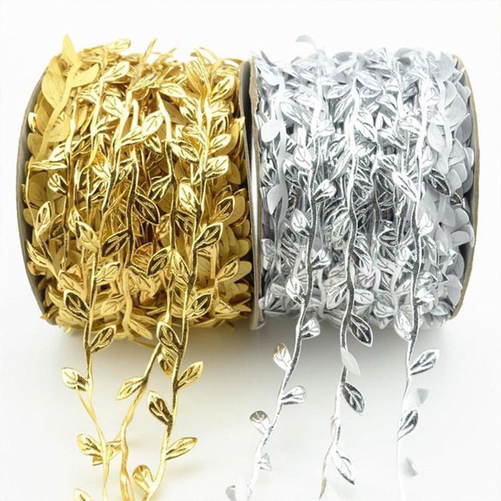 Mesh Ribbon Vine Ludlz 10m Artificial Vine Leaf String Wreath Ribbon Craft Wedding ...