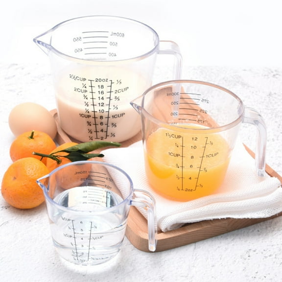 Ludlz 150/300/600ml Handle Water Milk Egg Scale Measuring Cup Mug Measurement Tool