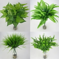 Ludlz 1Pc Fake Leaf Foliage Bush Indoor Outdoor Artificial Plant Office Garden Decor