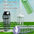 thumbnail image 1 of Ludlz 2000ML Water Cup Large Capacity Food Grade Sealed Leak-proof with Scale Drink Sport Water Bottle with Straw Household Supplies, 1 of 8