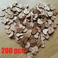 thumbnail image 1 of Ludlz 200Pcs Rustic Wooden Love Heart Wedding Table Scatter Decoration Cute Wood Hearts for Crafts Bulk Wooden Love Heart Slice Discs Wedding Party Table Scatter Decor DIY Craft, 1 of 2