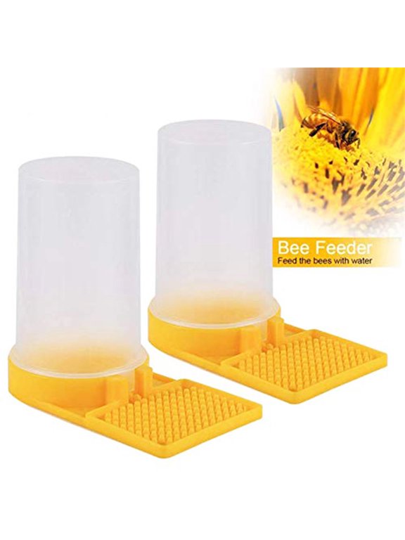 Ludlz 2Pcs Bee Water Feeder Beehive Beekeeping Drinking Dispenser Honey Feeding Bowl