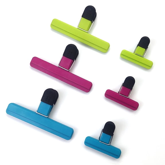 Ludlz 2Pcs Sealing Clamp Strong Spring Concave-convex Groove Snack Pocket Nuts Storage Pouch Sealing Clip Household Supplies