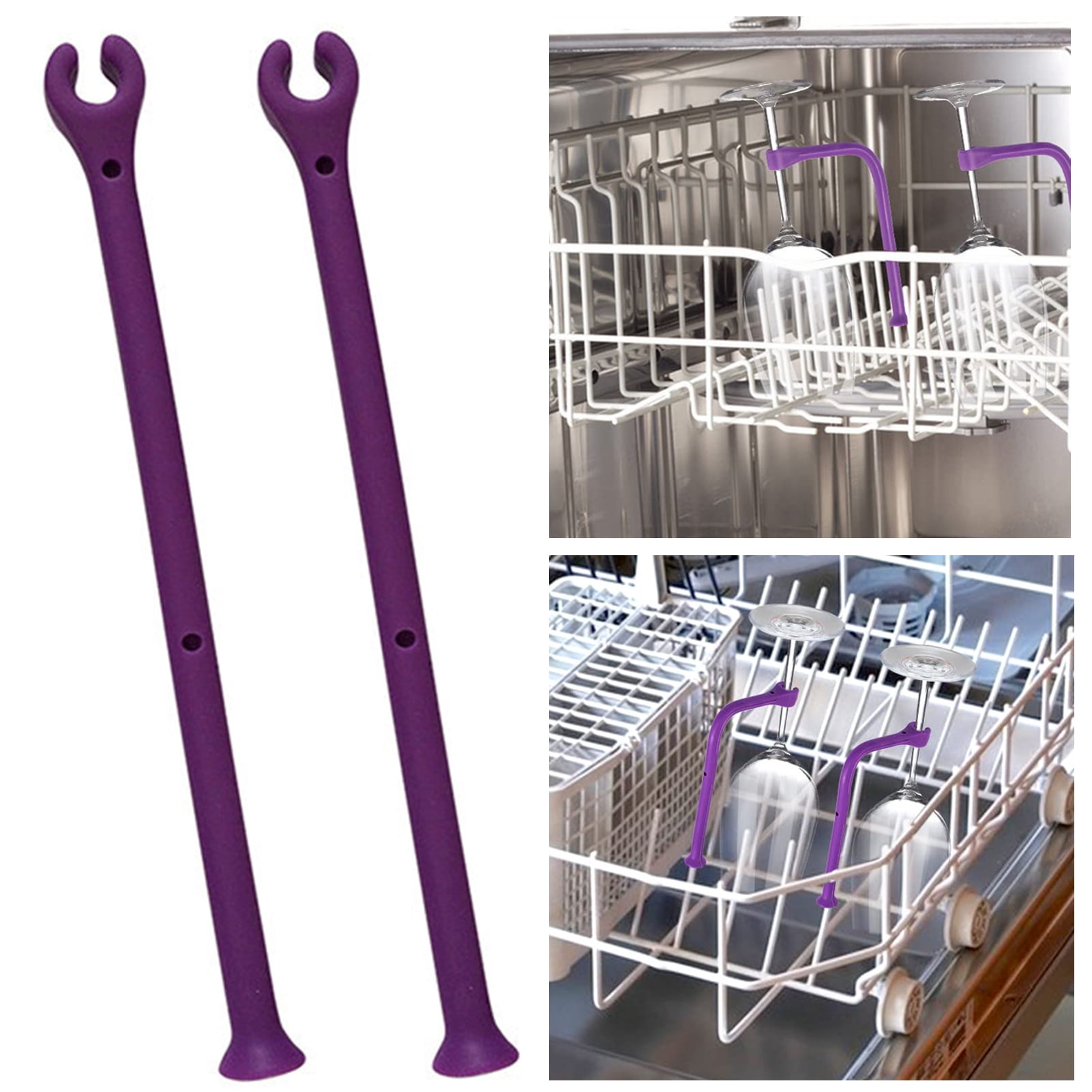 Ludlz 2Pcs Wine Glass Stem Holders Compact Size BPA Free Dishwasher ...