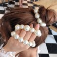 thumbnail image 1 of Ludlz 2Pcs Women and Girls Faux Pearl Hair Band Elastics Rope Scrunchie Ponytail Holder, 1 of 1