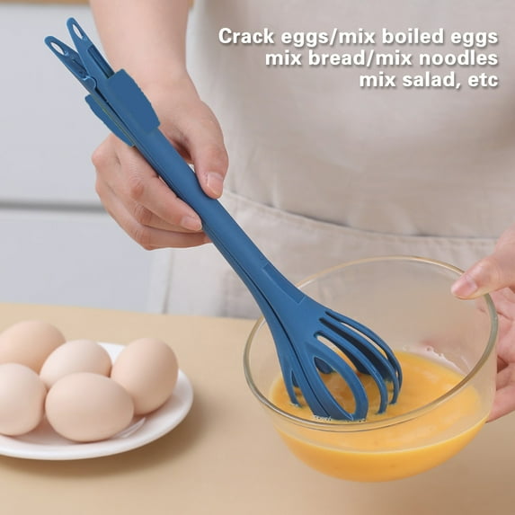 Ludlz 3 In1 Multifunctional Egg Beater Food Clamping Tool Comfortable Handle No Slip for Baking Stirring Eggs
