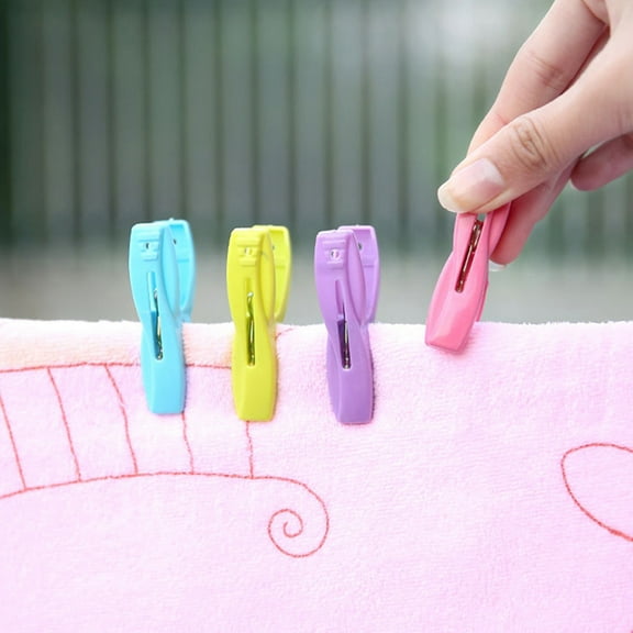 Ludlz 30Pcs Colorful Plastic Clothespins, Heavy Duty Laundry Clothes Pins Clips with Storage Basket , , Air-Drying Clothing Pin Set Windproof Clothes Laundry Clothespin Drying Clips