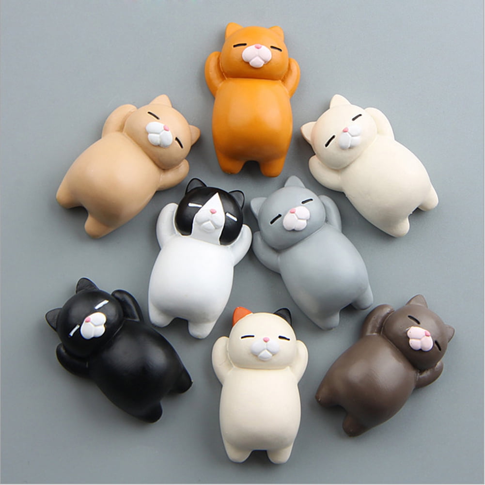 KEYDUACU 20-Piece 3D Cat Paw Fridge Magnets – Cute Glowing Refrigerator Magnets For Kitchen & Office
