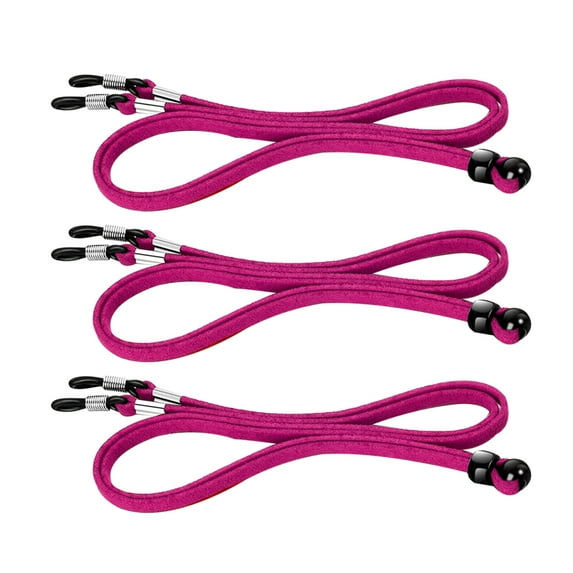 Ludlz 3PCS Faux Leather Adjustable Eyeglass Straps for Men and Women's,Anti-Slip Eyeglass Chains Lanyard,for Most Sunglasses,Daily Glasses,Sports and Outdoor Activities