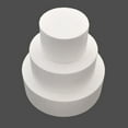 thumbnail image 1 of Ludlz 3PCS Round Styrofoam Cake Dummy 4"/ 6"/ 8"锛?Size, 1 of 7