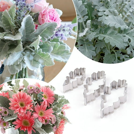 Ludlz 3Pcs Flower Petal Leaf Baking Mold Biscuit Cookie Cutter Fondant Cake Decor Tool