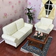 thumbnail image 1 of Ludlz 3Pcs Mini Sofa Table Living Room Furniture Model 1/12 Dollhouse DIY Accessory Set, 1 of 5