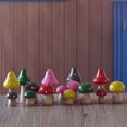 thumbnail image 1 of Ludlz 3Pcs/Set Miniatures Wooden Painting Mushroom Ornaments Crafts Kids Gift for Desk Decoration Girls Bedroom Indoor Dorm Room Outdoor Wedding Nursery Party Patio Fence Decor, 1 of 8