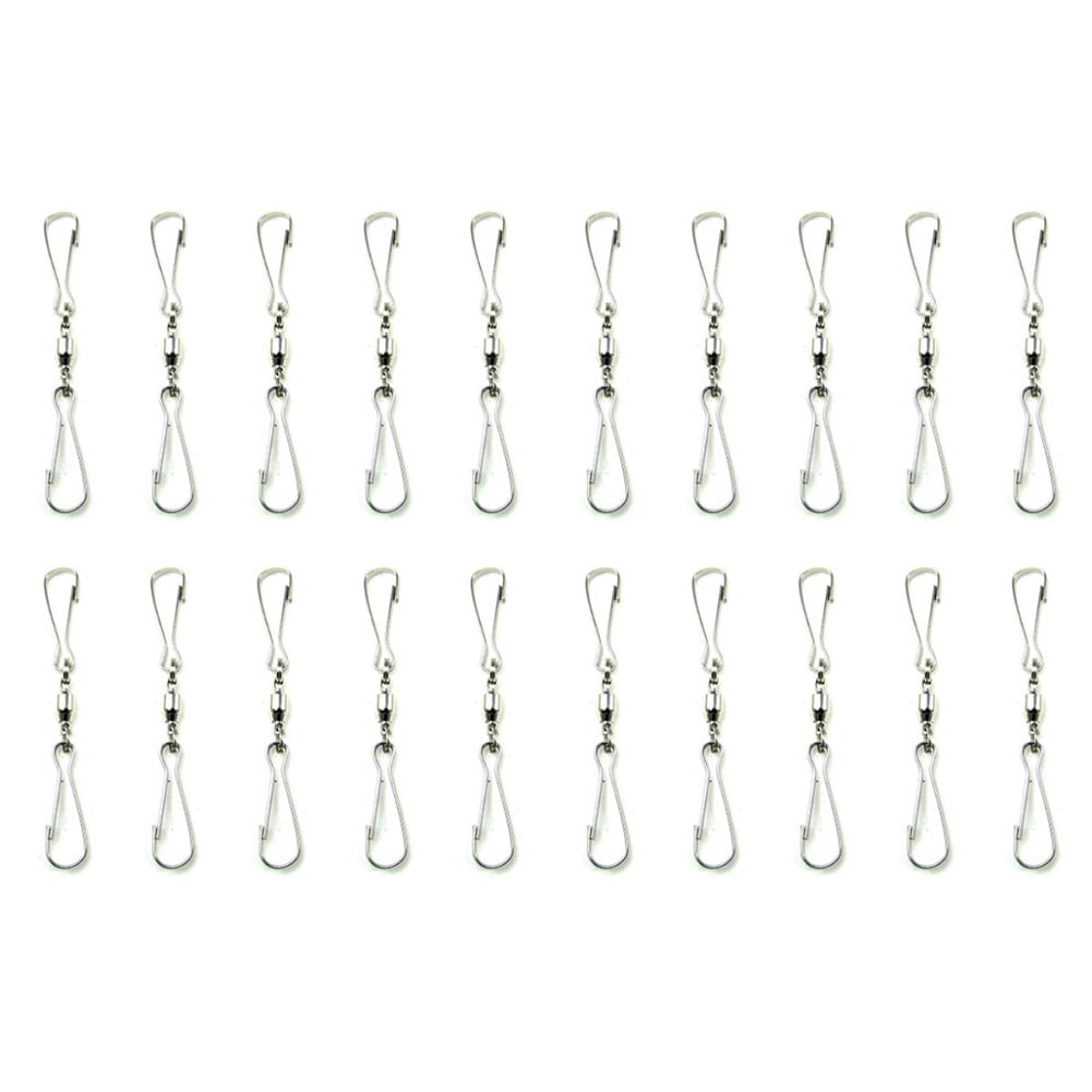 Ludlz 4/5/8/10/20/100Pcs Swivel Hooks Clips for Hanging Wind Spinners
