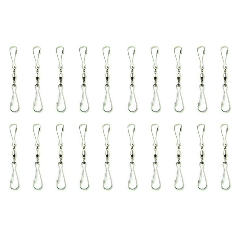 Ludlz 4/5/8/10/20/100Pcs Swivel Hooks Clips for Hanging Wind Spinners Wind Chimes Crystal Twisters Garden Bells Party Supply Spinning Wind Spinner