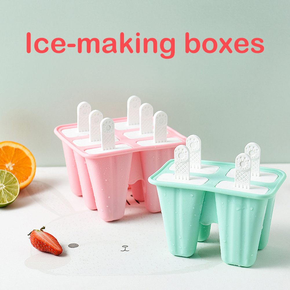 Ludlz 4/6 Grids Popsicle Molds, Silicone Popsicle Molds Easy-Release BPA-free Popsicle Maker Molds Ice Pop Molds Homemade Popsicle Ice Pop Maker with Popsicle Sticks - image 1 of 8