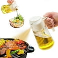 thumbnail image 1 of Ludlz 470ML Oil Sprayer 2 in 1 Transparent Thick Leakproof Large Capacity Ergonomic Handle Olive Oil Dispenser Bottle Spray Nozzle Food Grade Cooking Grilling BBQ Oil Spray Bottle, 1 of 7