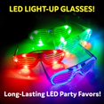 thumbnail image 1 of Ludlz 4PCS Light up Glasses, LED Party Sunglasses Shutter Shades Glow Sticks Glasses,Flashing Glasses for Kid and Adults Glow in The Dark Party Supplies Party Favors New Year,Rave Party, 1 of 8