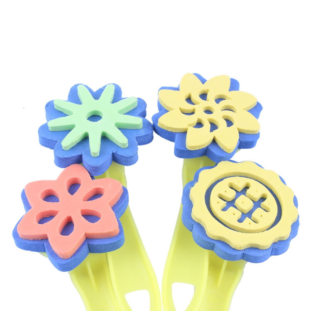 Ludlz 4Pcs Kids Paint Sponges, Early Learning Kids Toddlers Paint