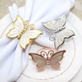 thumbnail image 1 of Ludlz 4Pcs Napkin Buckle Butterfly Shape Stunning Visual Effect Alloy Butterfly Napkin Rings Hotel Napkin Buckles Home Supply, 1 of 8