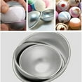 thumbnail image 1 of Ludlz 4pcs Mini Aluminum Hemisphere Pan Half Ball Sphere Bath Bomb Cake Pan Tin Baking Mold Pastry Mould Removable Easily Clean Alloy Semicircle Baking Cake Mould for Mousse Cake, 1 of 8
