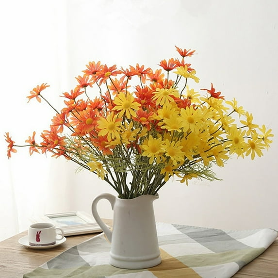 Ludlz 5PCS Artificial Decor DIY Flower Decoration for Home Wedding Party Car Corsage Decoration Fake Flowers Easy to Maintain Simulation Flower Home Decor