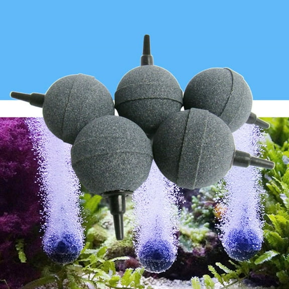 Ludlz 5Pcs 2/2.5/3/4/5cm Aquarium Air Bubble Stone Fish Tank Oxygen Aerator Pump Ball