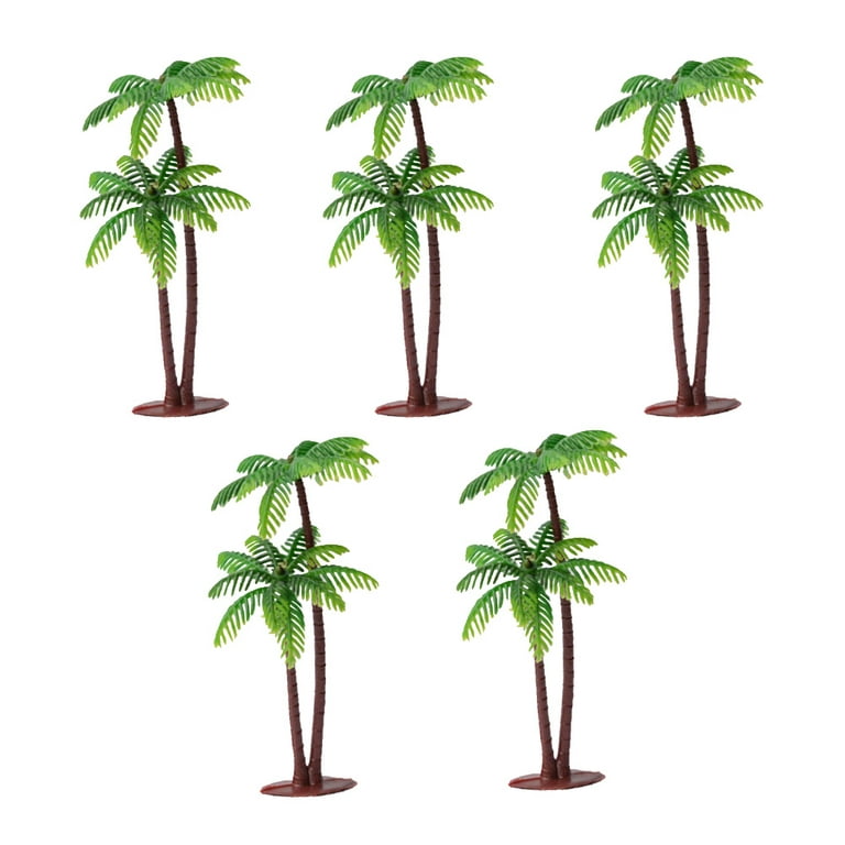 Model Miniature Forest Plastic Toy Trees Bushes Rainforest Diorama Supplies  Mini Plant Crafts Train Scenery Red Apple Maple Palm Coconut 14