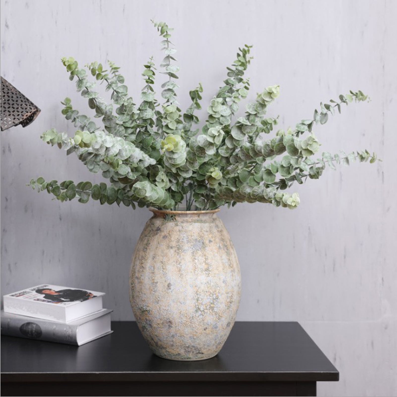 Ludlz 5Pcs/Set Green Artificial Eucalyptus Leaf Plant Vine Garden Balcony Home Decor - Walmart.com