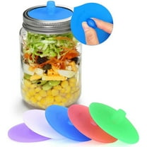 Windfall 5Pcs Silicone Waterless Fermenting Airlock Lids Covers for Wide Mouth Mason Jar