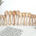 thumbnail image 1 of Ludlz 5Pcs Wooden Handmade Long Handle Eating Cooking Soup Spoons Kitchen Utensil, 1 of 2