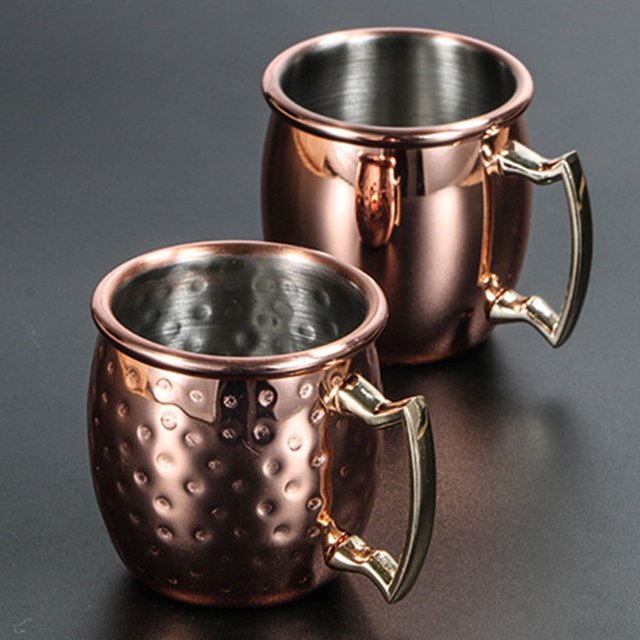 Ludlz 60ml Moscow Mule Mug Stainless Steel Beer Wine Water Milk Coffee