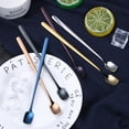 thumbnail image 1 of Ludlz 6Pcs Long Handle Spoon, Ice Tea Spoon, Premium Stainless Steel Iced Teaspoon Dessert Stirring Scoop for Mixing, Cocktail Stirring, Tea, Coffee, Milkshake, Cold Drink, 1 of 8