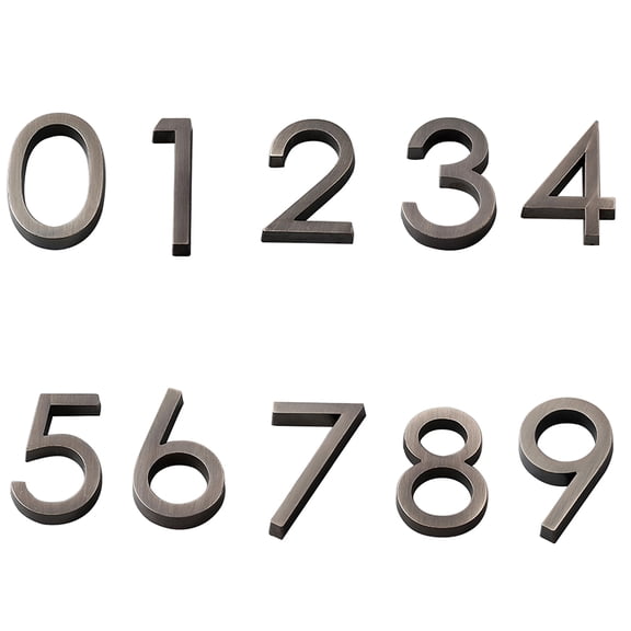 Ludlz 6cm Plated House Door Plaque Address Number Digit Figure Plate Sign Hotel Decor