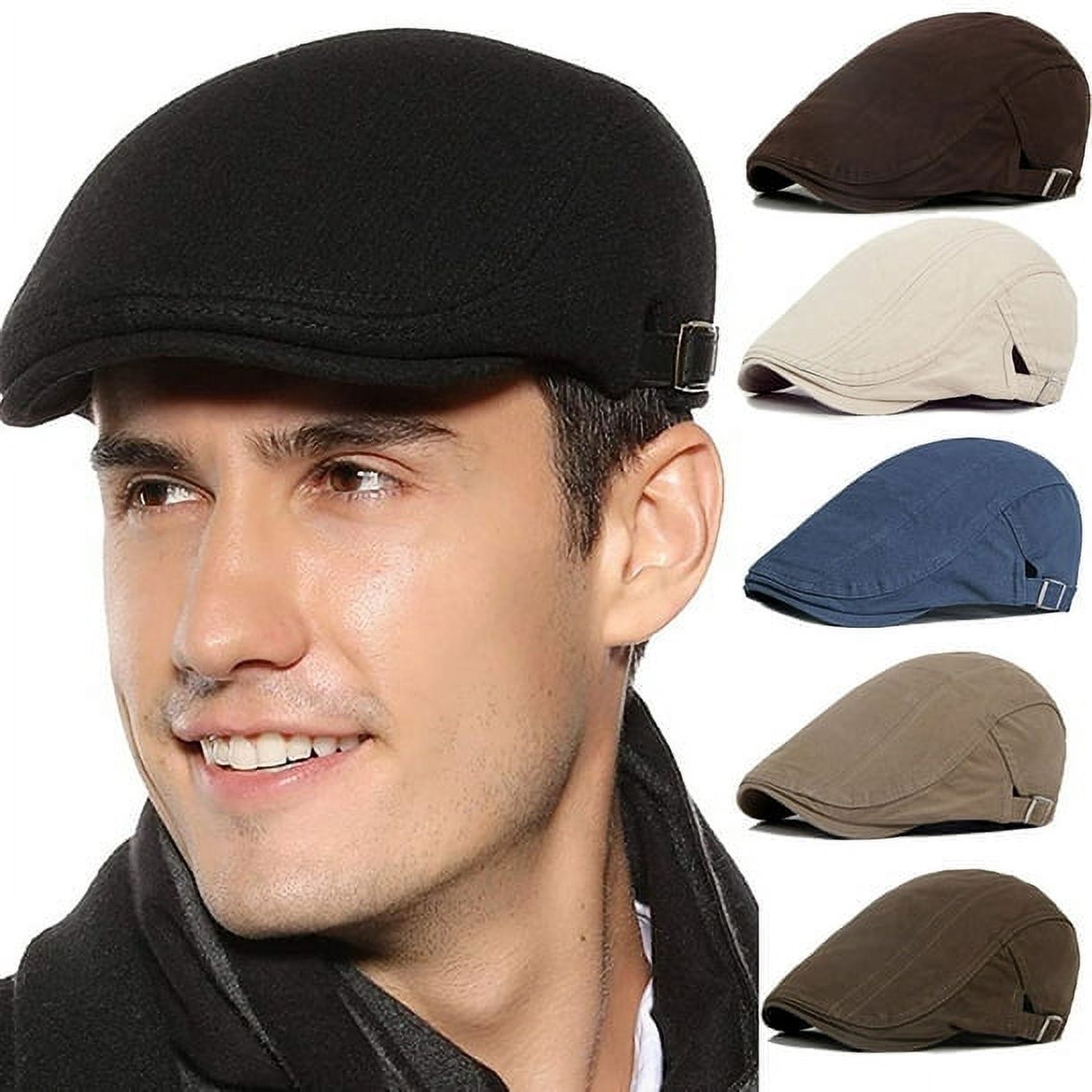 Windfall Adjustable Beret Hat Keep Warm Lightweight British Style 